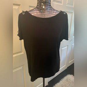 Cable & Gauge Peek-a-boo Sleeve Shirt